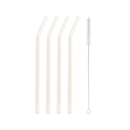 Glasstrohhalme, gebogen "Herz"