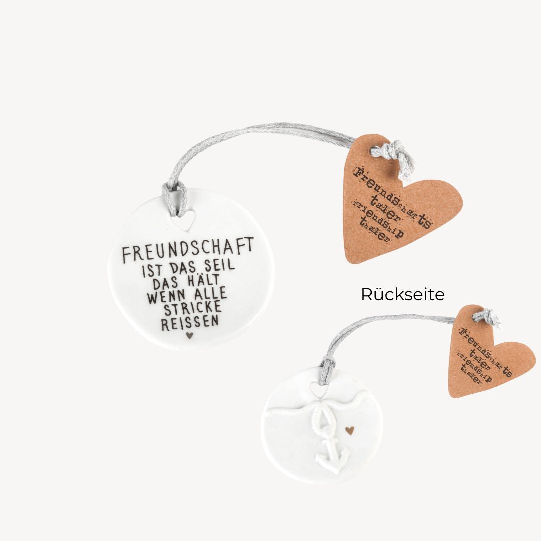 Freundschaftstaler "Stricke reissen" von Good old friends