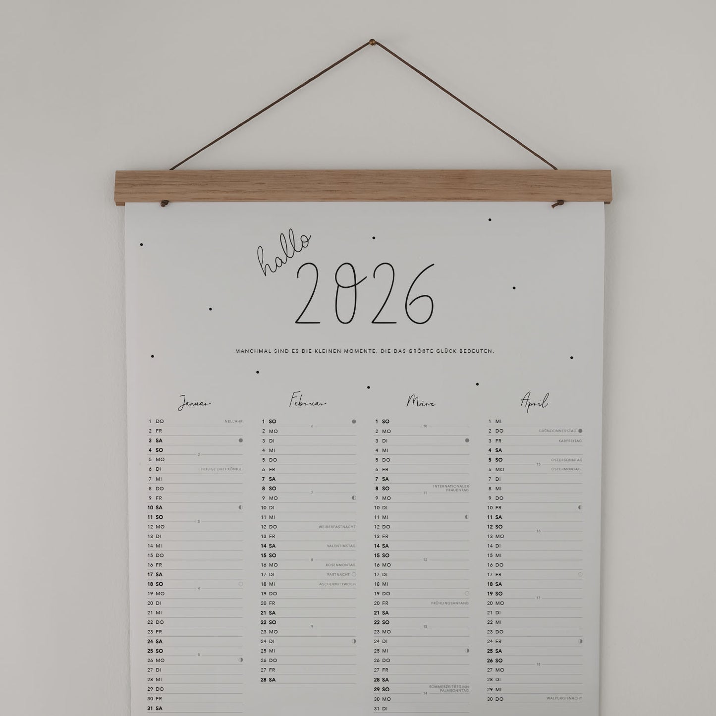 Wandkalender 2026