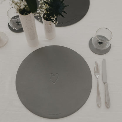Wendbares Platzset "Wie schön", grau