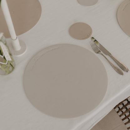 Wendbares Platzset "Wie schön" Creme
