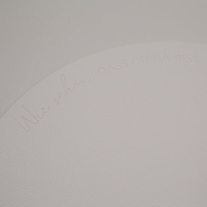 Wendbares Platzset "Wie schön" Creme