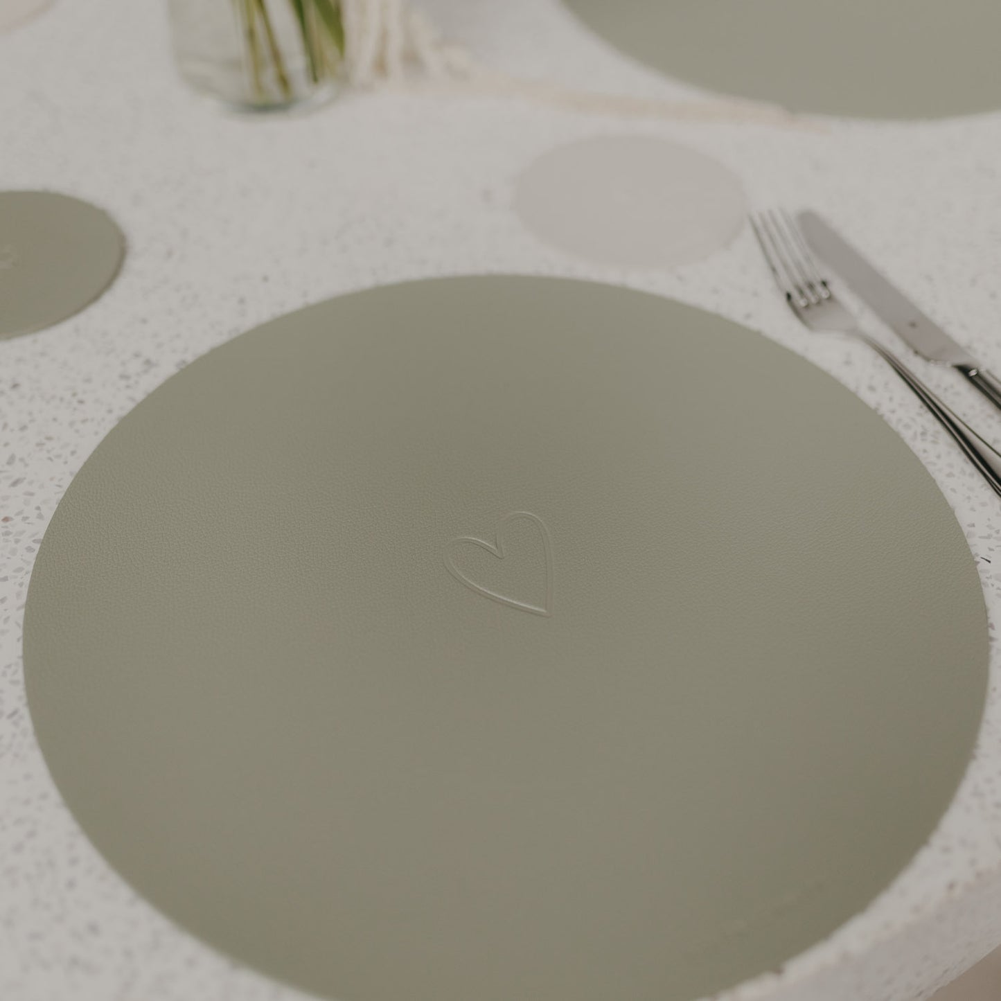 Wendbares Platzset "Wie schön,..." Grün