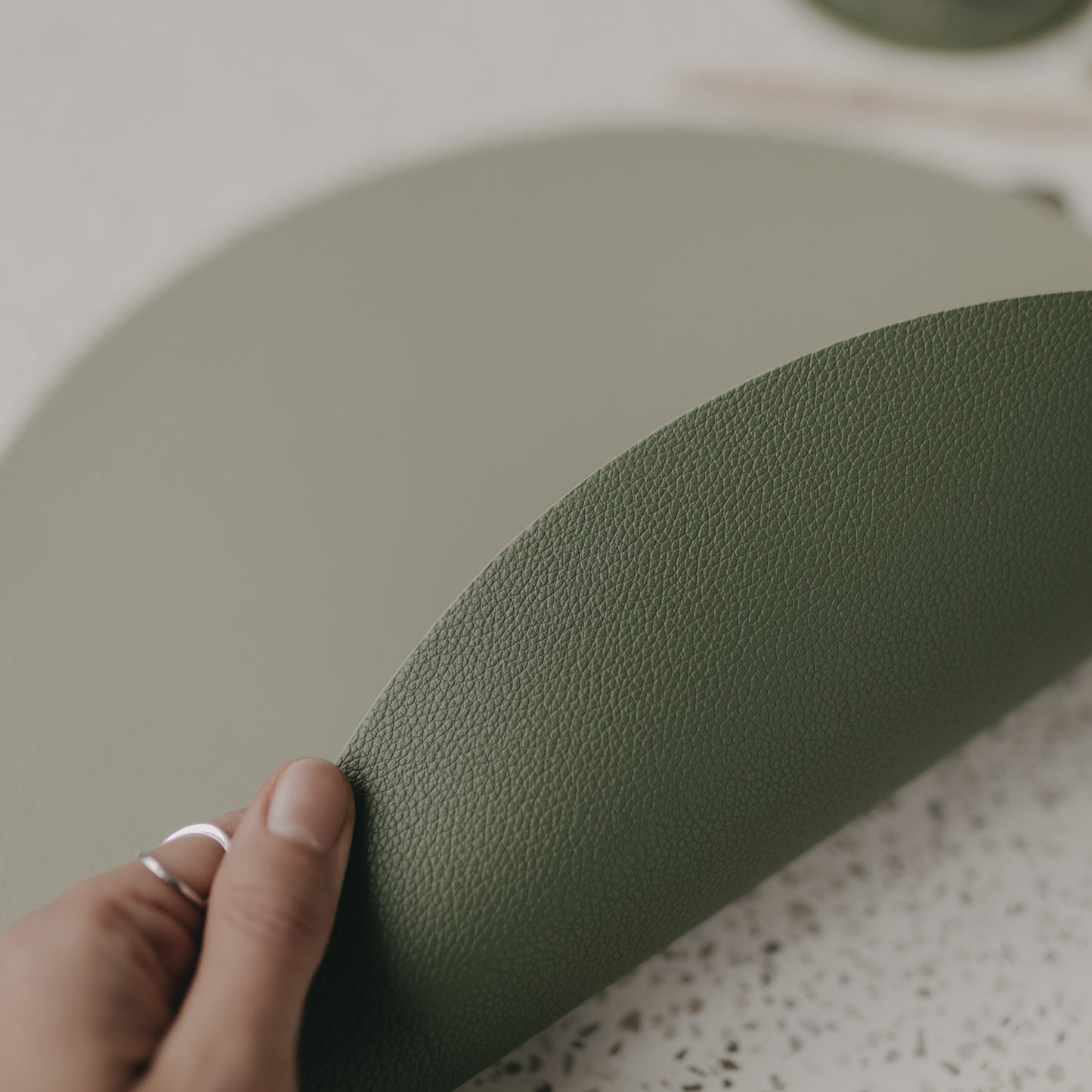 Wendbares Platzset "Wie schön,..." Grün