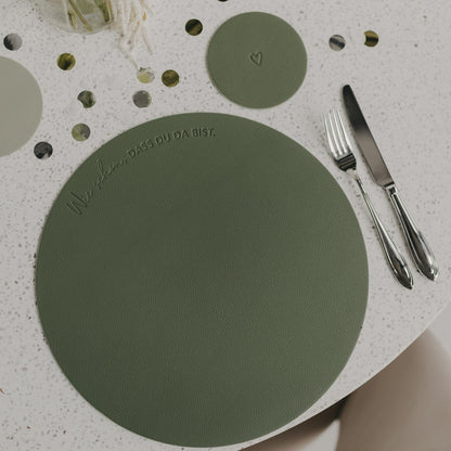 Wendbares Platzset "Wie schön,..." Grün