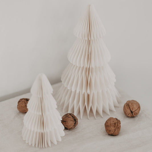 Papiertannen, 2er Set, natur