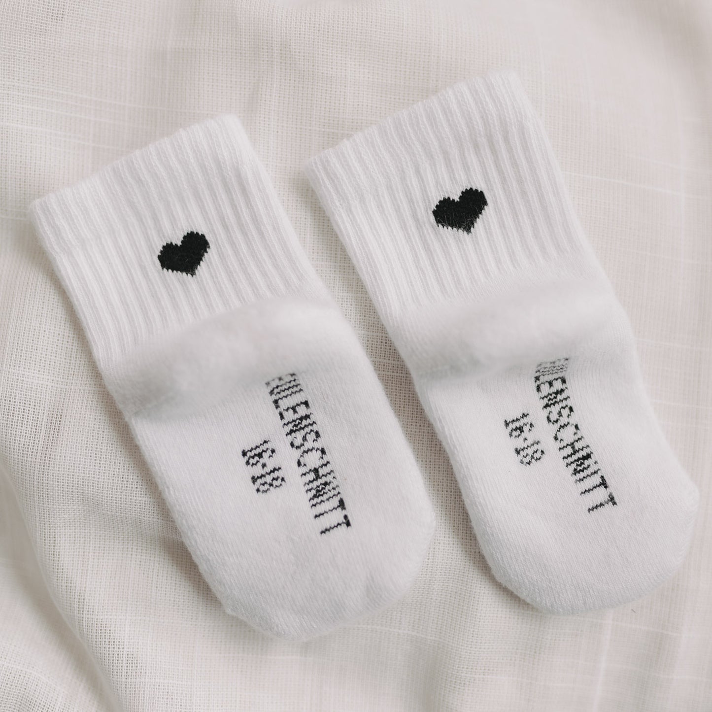 Babysocken "Herz schwarz"