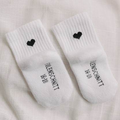 Babysocken "Herz schwarz"