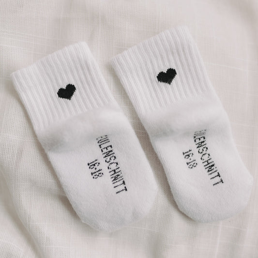 Babysocken "Herz schwarz"