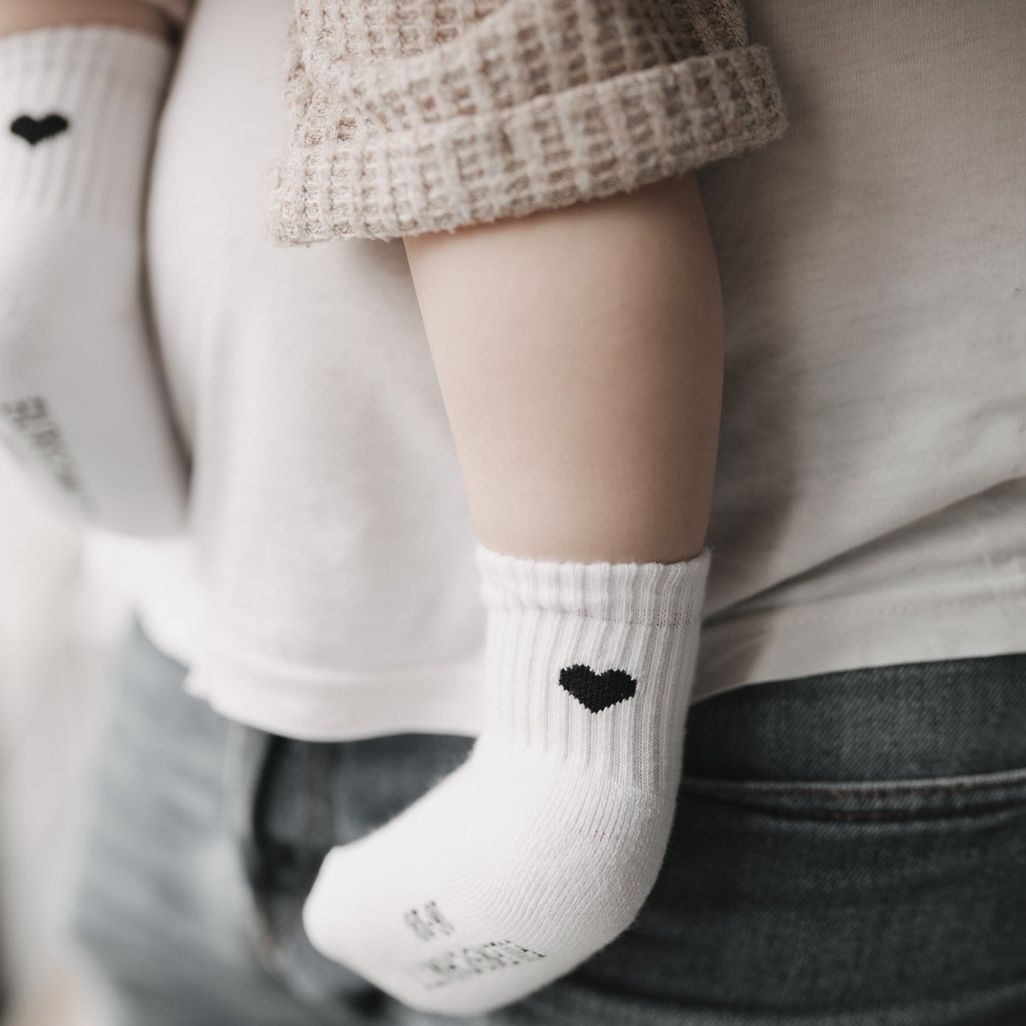 Babysocken "Herz schwarz"