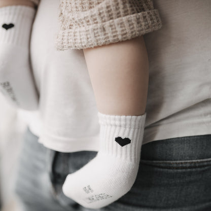 Babysocken "Herz schwarz"