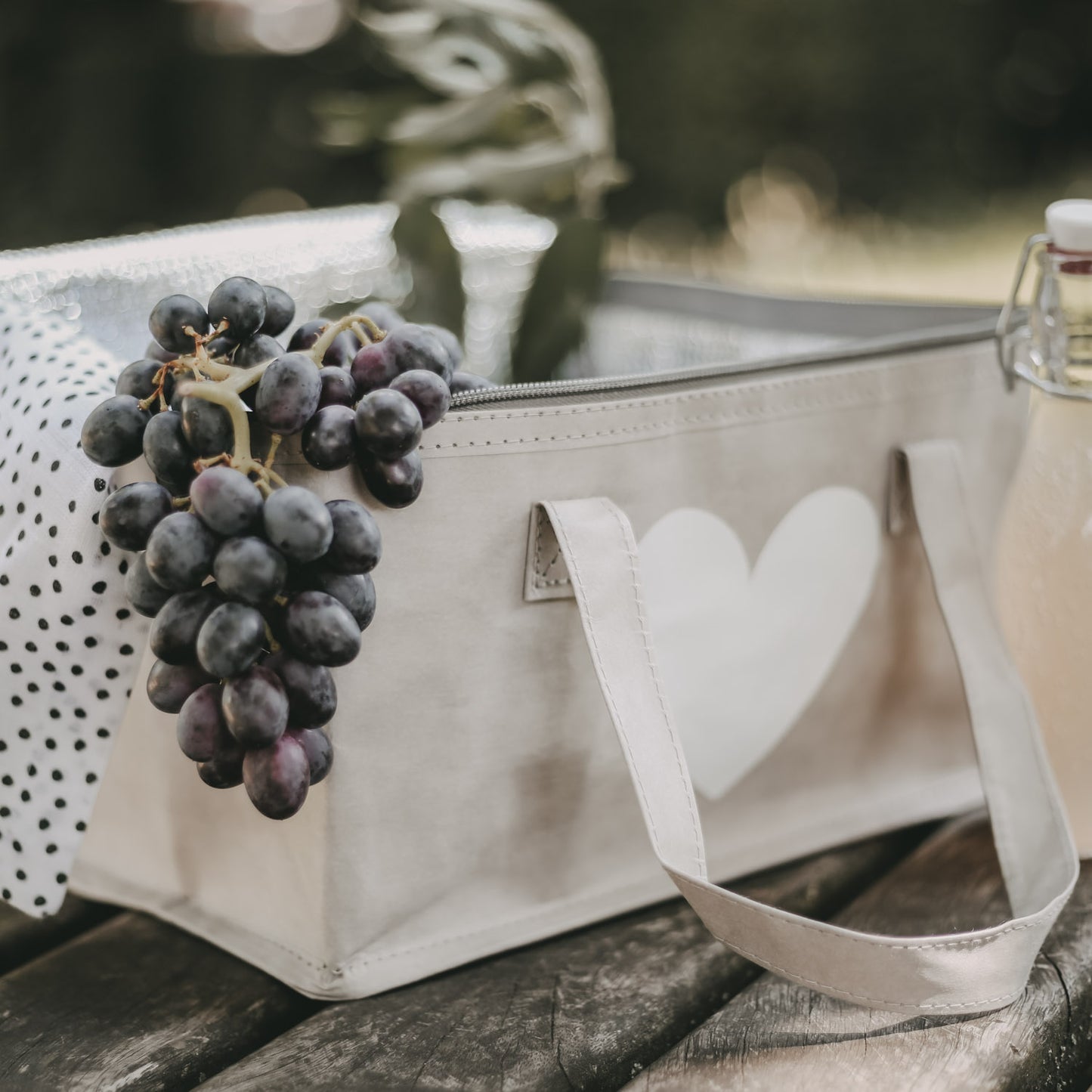 Kühltasche "Herz", grau/groß