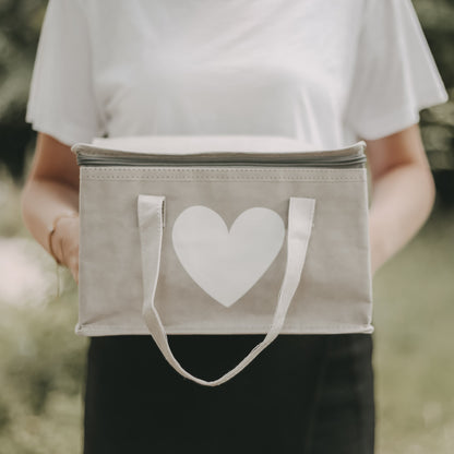Kühltasche "Herz", grau/groß
