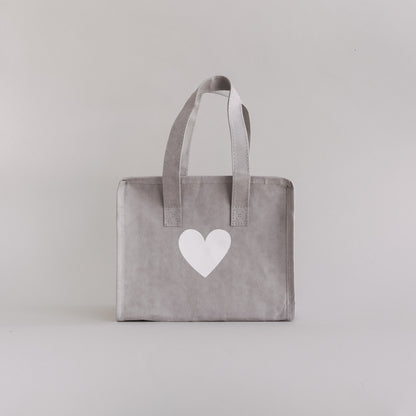 Kühltasche klein "grau Herz"