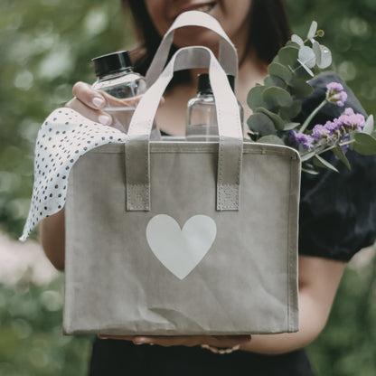 Kühltasche klein "grau Herz"