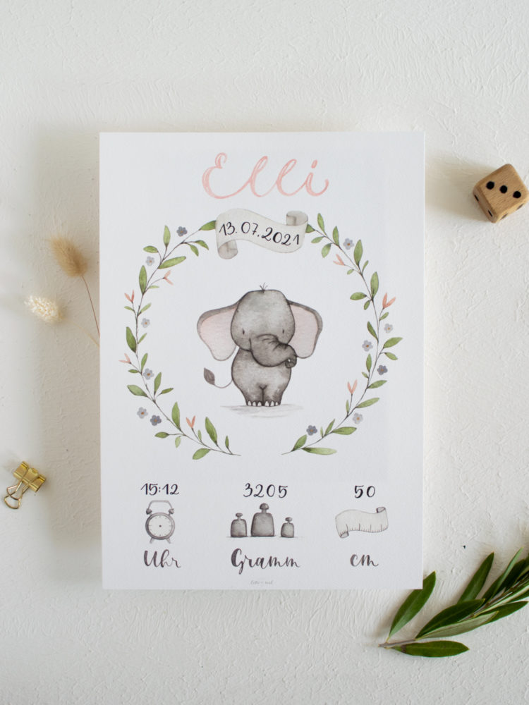 Geburtsbild Elli Elefant